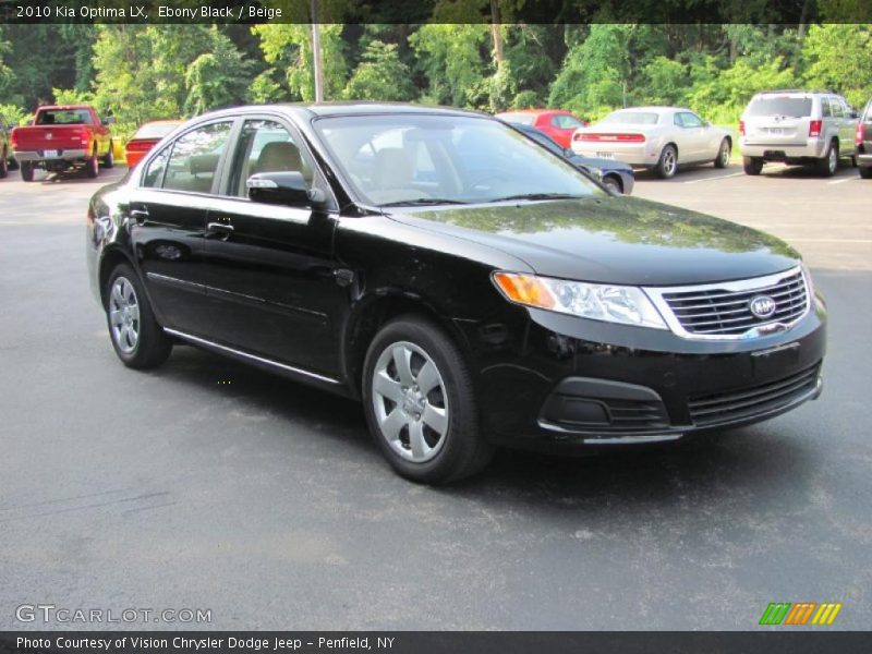 Ebony Black / Beige 2010 Kia Optima LX