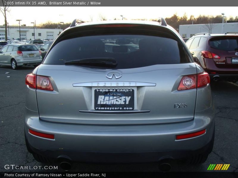 Brilliant Silver Metallic / Willow 2005 Infiniti FX 35 AWD