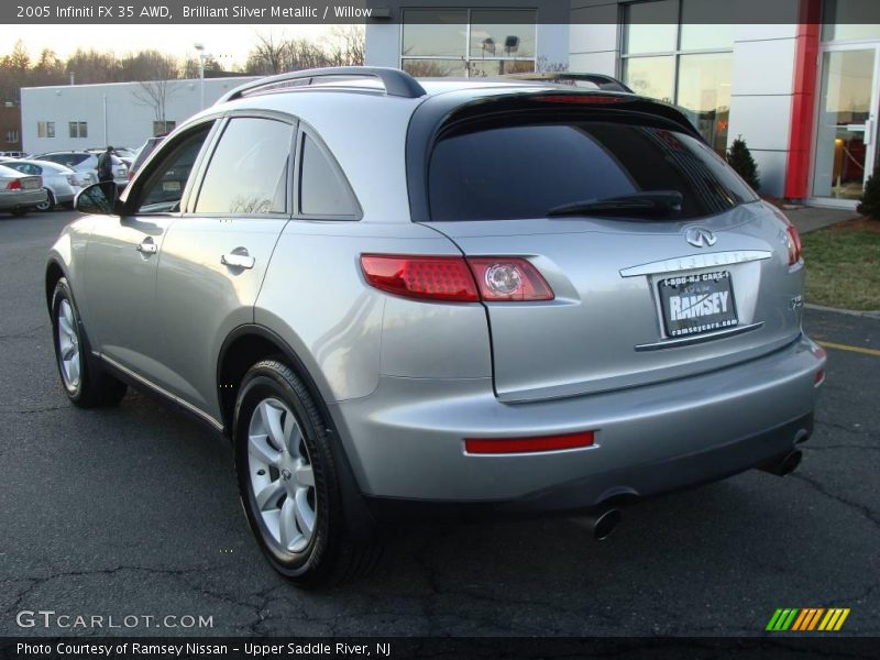 Brilliant Silver Metallic / Willow 2005 Infiniti FX 35 AWD