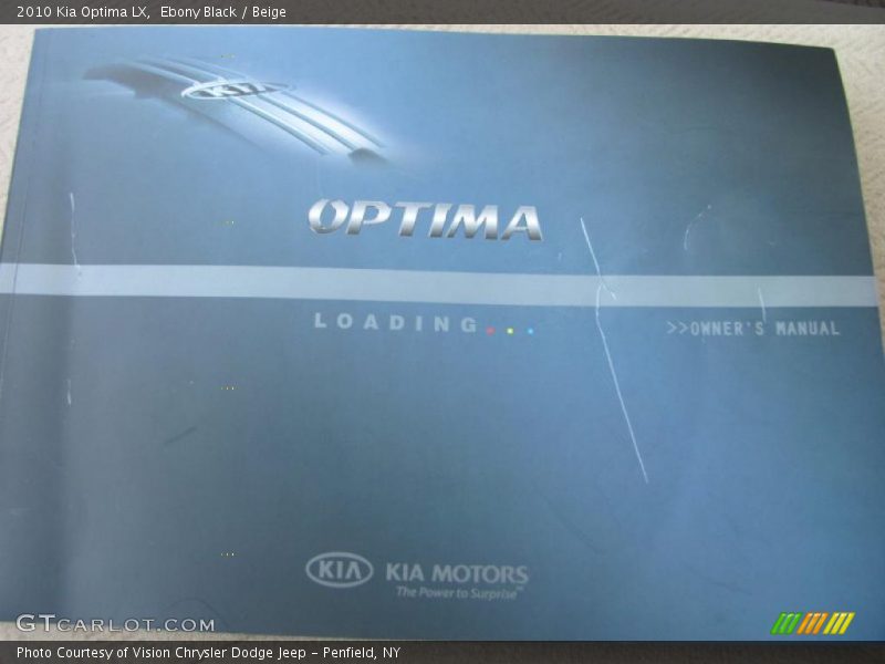 Ebony Black / Beige 2010 Kia Optima LX