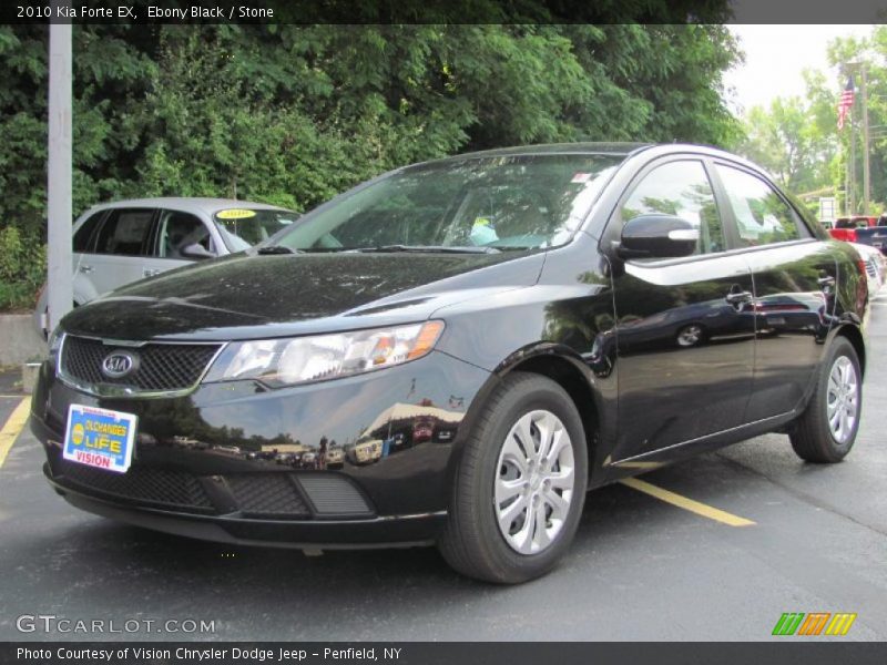 Ebony Black / Stone 2010 Kia Forte EX