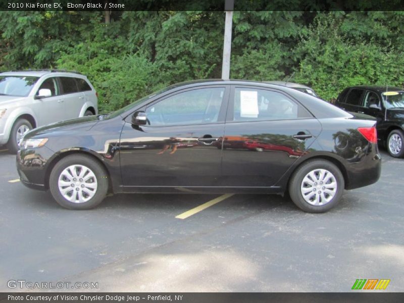 Ebony Black / Stone 2010 Kia Forte EX