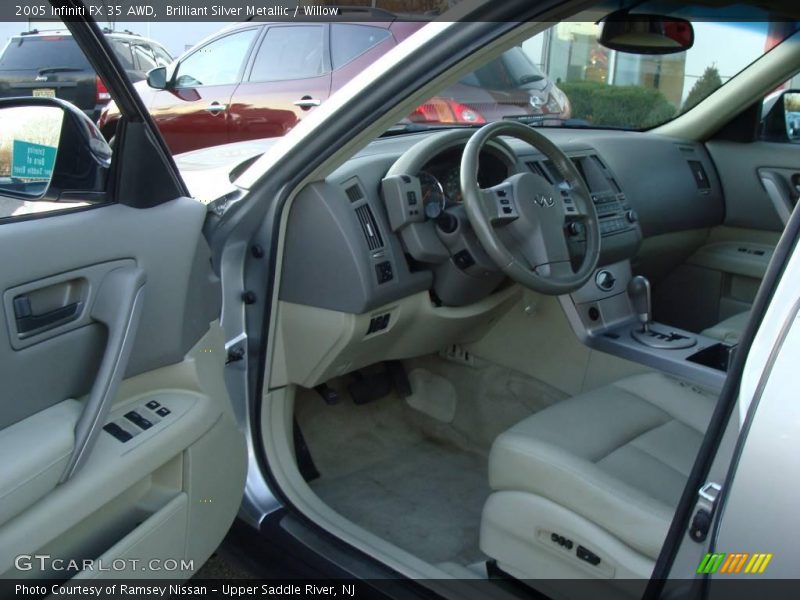 Brilliant Silver Metallic / Willow 2005 Infiniti FX 35 AWD