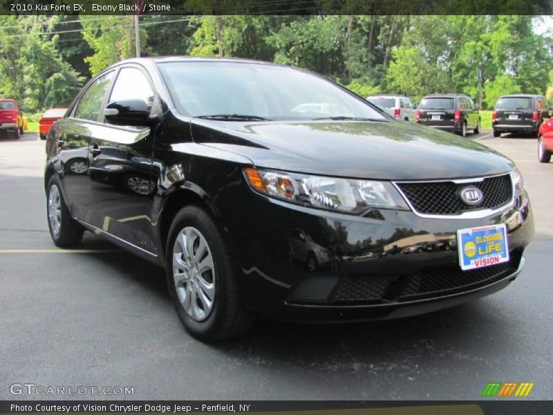 Ebony Black / Stone 2010 Kia Forte EX