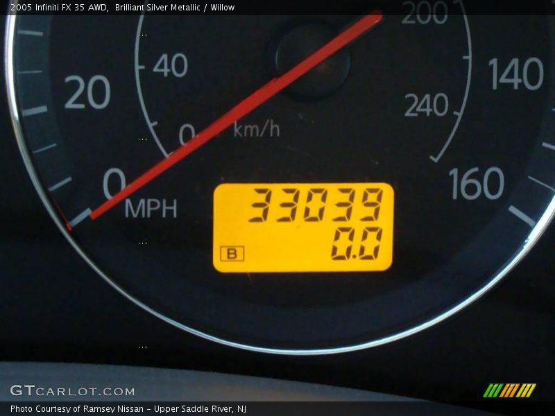 Brilliant Silver Metallic / Willow 2005 Infiniti FX 35 AWD