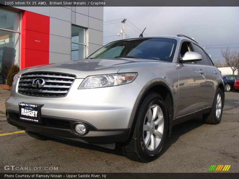 Brilliant Silver Metallic / Graphite 2005 Infiniti FX 35 AWD