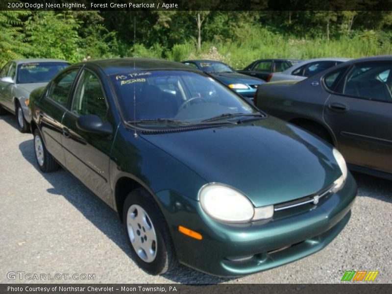 Forest Green Pearlcoat / Agate 2000 Dodge Neon Highline