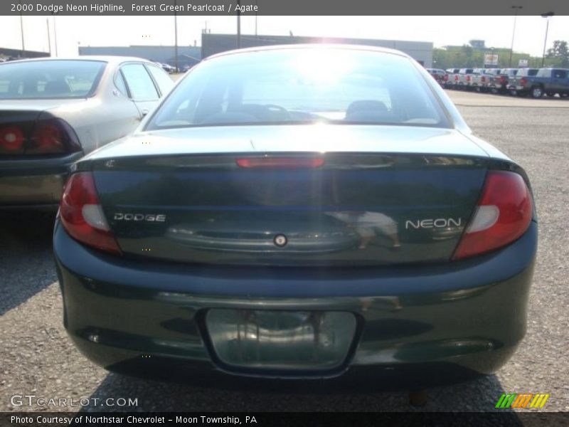 Forest Green Pearlcoat / Agate 2000 Dodge Neon Highline