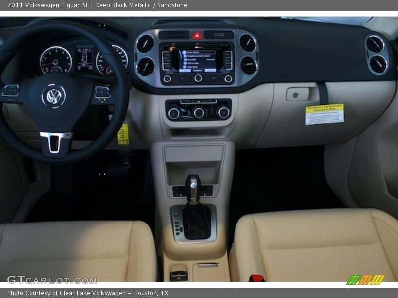 Deep Black Metallic / Sandstone 2011 Volkswagen Tiguan SE