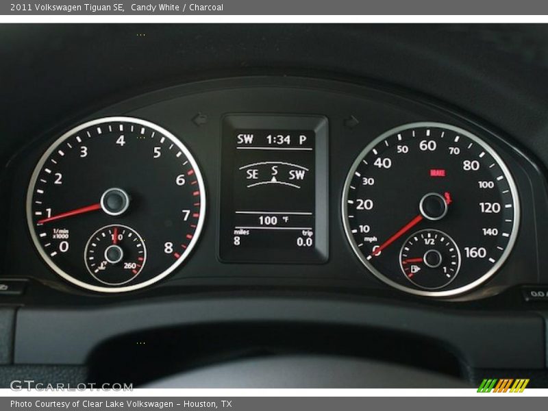Candy White / Charcoal 2011 Volkswagen Tiguan SE