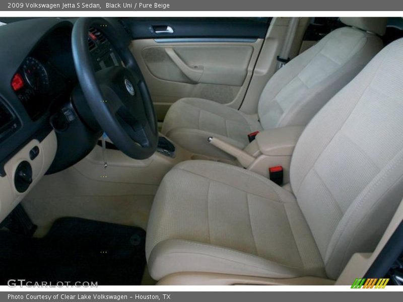 Black Uni / Pure Beige 2009 Volkswagen Jetta S Sedan