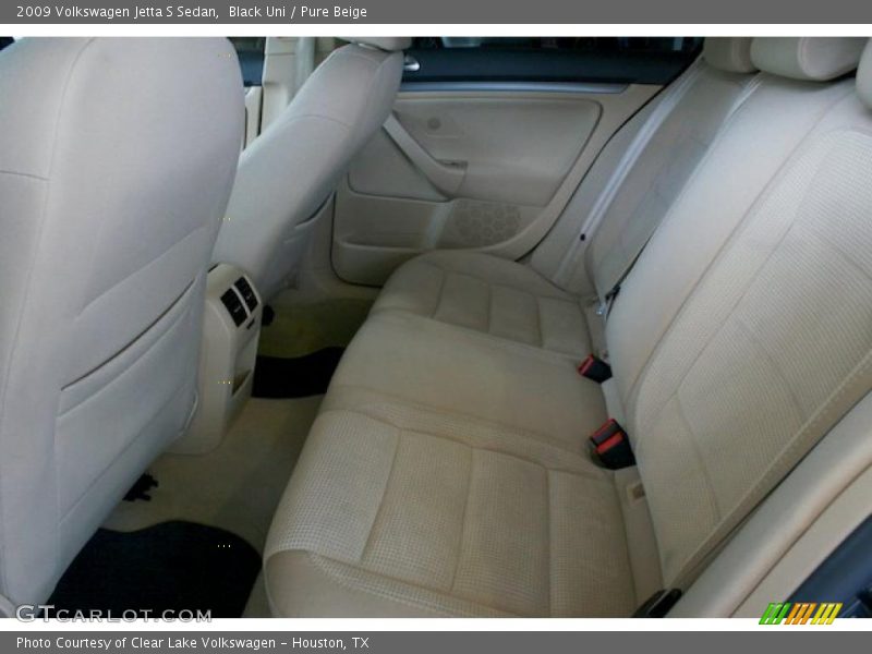Black Uni / Pure Beige 2009 Volkswagen Jetta S Sedan