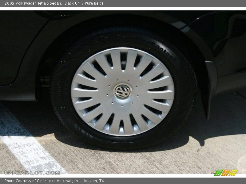 Black Uni / Pure Beige 2009 Volkswagen Jetta S Sedan
