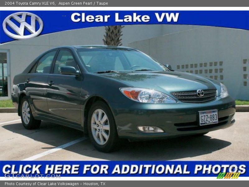 Aspen Green Pearl / Taupe 2004 Toyota Camry XLE V6