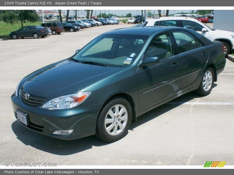 Aspen Green Pearl / Taupe 2004 Toyota Camry XLE V6