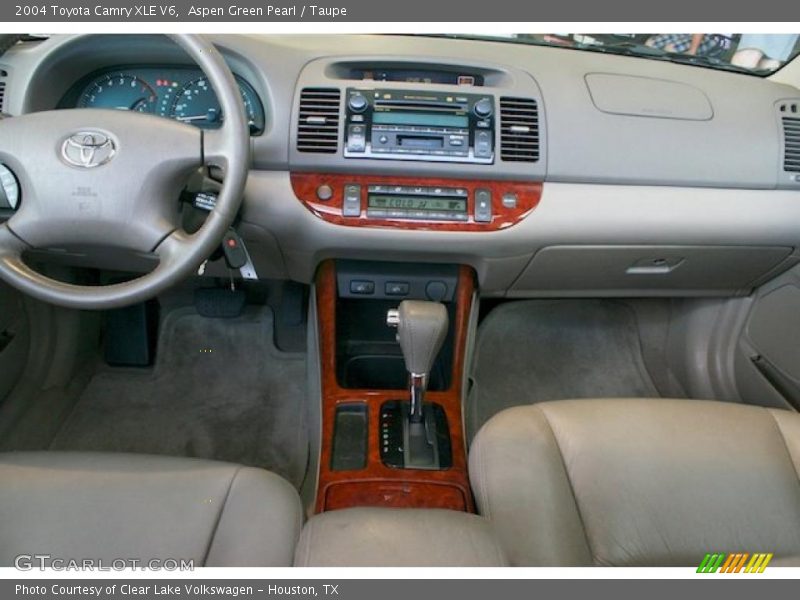Aspen Green Pearl / Taupe 2004 Toyota Camry XLE V6