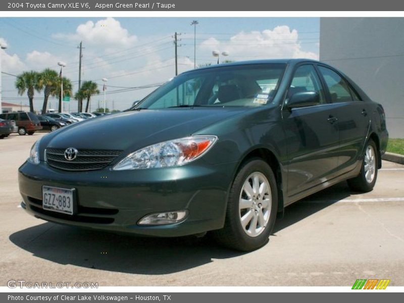 Aspen Green Pearl / Taupe 2004 Toyota Camry XLE V6