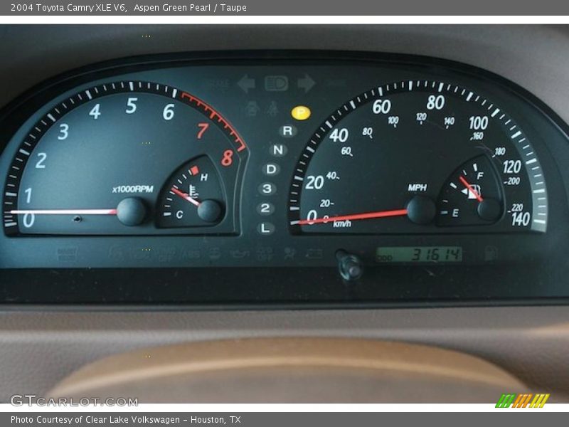 Aspen Green Pearl / Taupe 2004 Toyota Camry XLE V6
