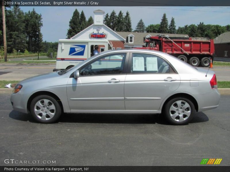 Bright Silver Metallic / Gray 2009 Kia Spectra EX Sedan