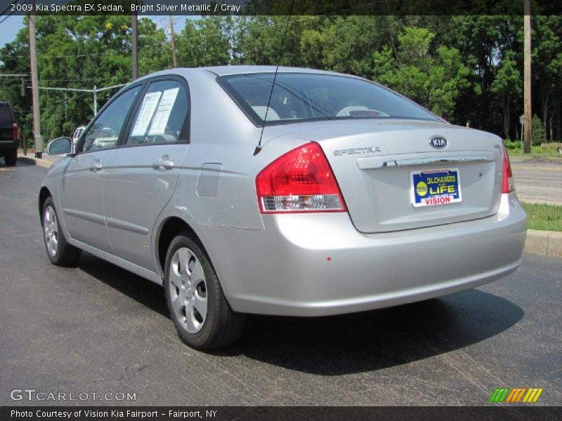 Bright Silver Metallic / Gray 2009 Kia Spectra EX Sedan