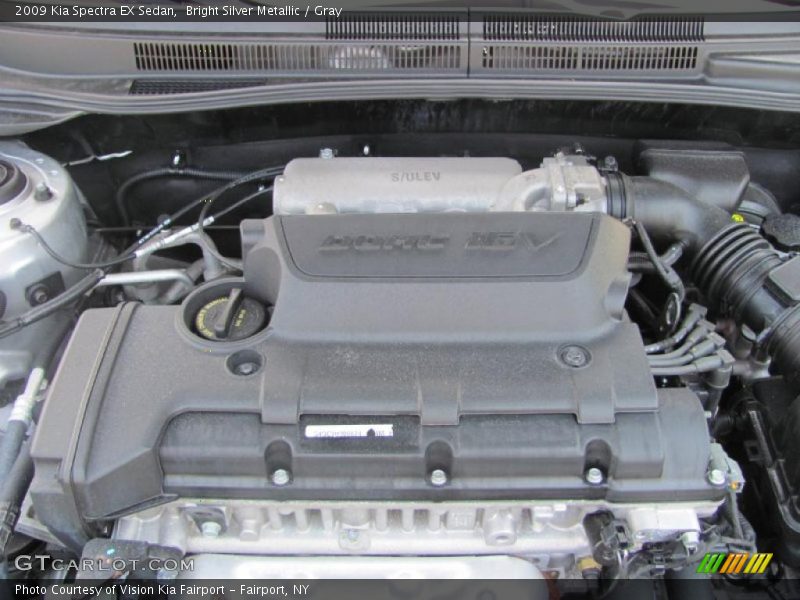 Bright Silver Metallic / Gray 2009 Kia Spectra EX Sedan