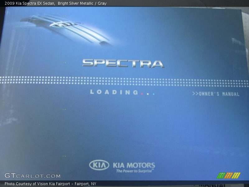 Bright Silver Metallic / Gray 2009 Kia Spectra EX Sedan