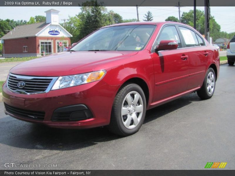 Ruby Red / Beige 2009 Kia Optima LX