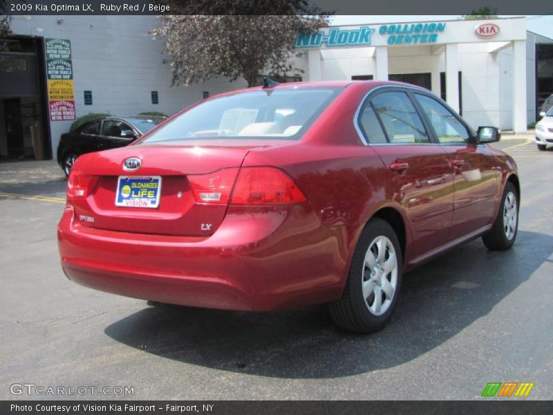 Ruby Red / Beige 2009 Kia Optima LX