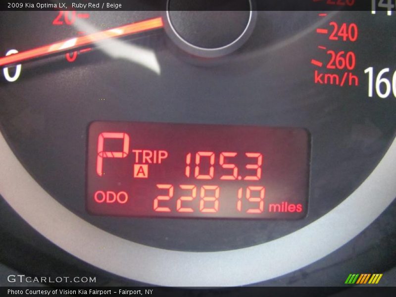 Ruby Red / Beige 2009 Kia Optima LX