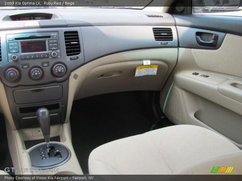 Ruby Red / Beige 2009 Kia Optima LX