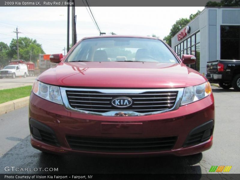 Ruby Red / Beige 2009 Kia Optima LX