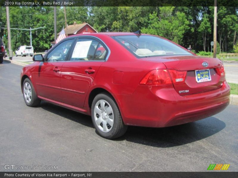 Ruby Red / Beige 2009 Kia Optima LX