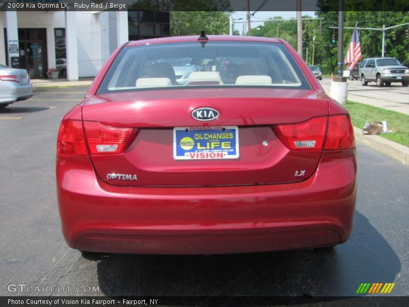 Ruby Red / Beige 2009 Kia Optima LX