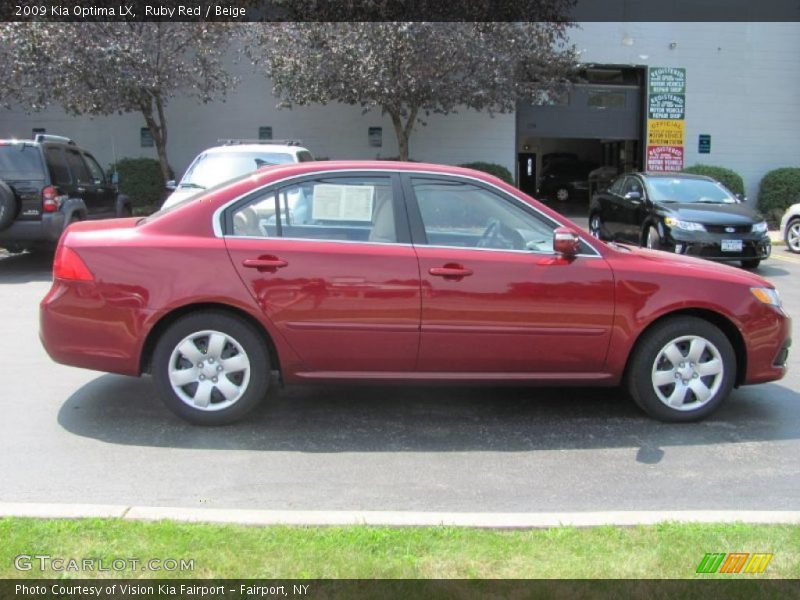 Ruby Red / Beige 2009 Kia Optima LX