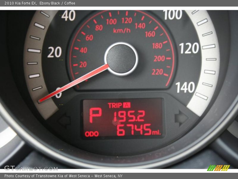 Ebony Black / Coffee 2010 Kia Forte EX