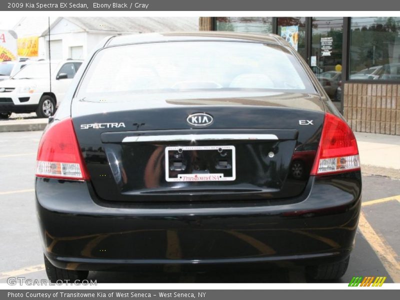Ebony Black / Gray 2009 Kia Spectra EX Sedan