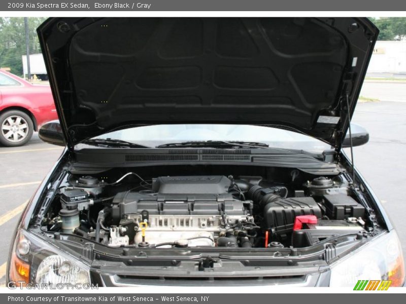 Ebony Black / Gray 2009 Kia Spectra EX Sedan
