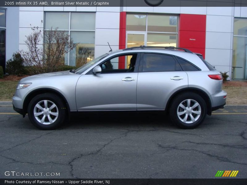 Brilliant Silver Metallic / Graphite 2005 Infiniti FX 35 AWD
