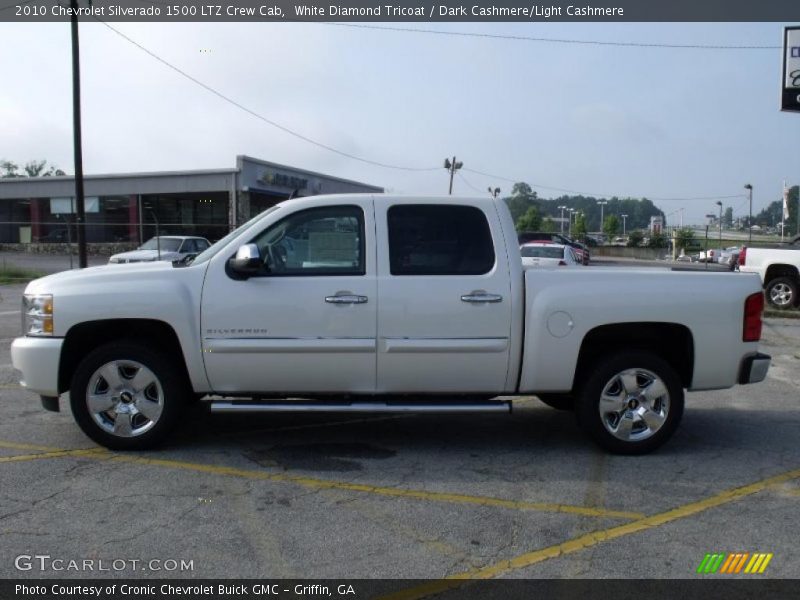 White Diamond Tricoat / Dark Cashmere/Light Cashmere 2010 Chevrolet Silverado 1500 LTZ Crew Cab