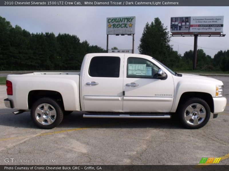 White Diamond Tricoat / Dark Cashmere/Light Cashmere 2010 Chevrolet Silverado 1500 LTZ Crew Cab