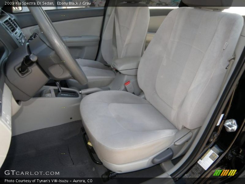 Ebony Black / Gray 2009 Kia Spectra EX Sedan