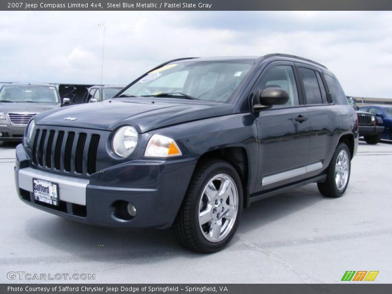 Steel Blue Metallic / Pastel Slate Gray 2007 Jeep Compass Limited 4x4