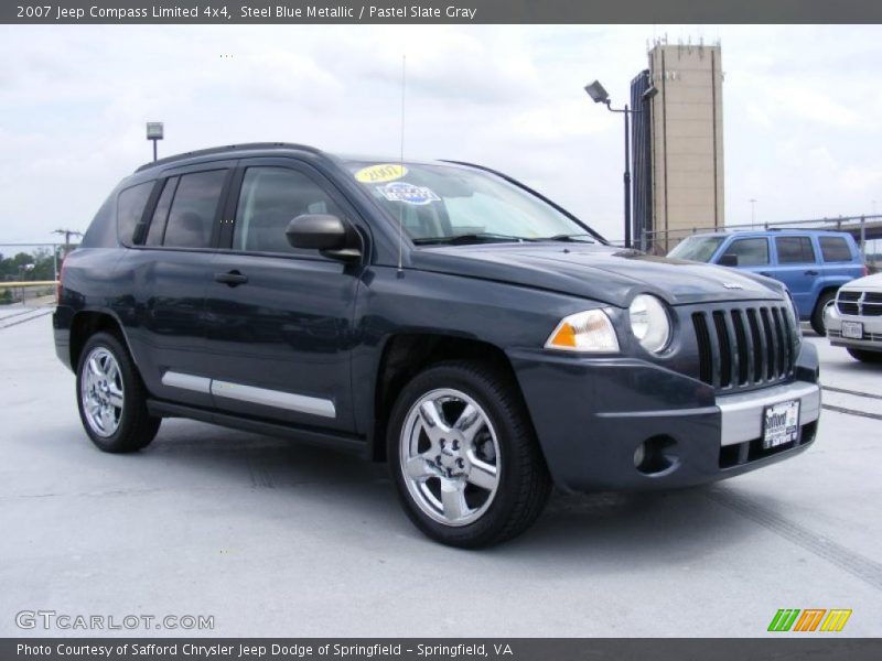 Steel Blue Metallic / Pastel Slate Gray 2007 Jeep Compass Limited 4x4