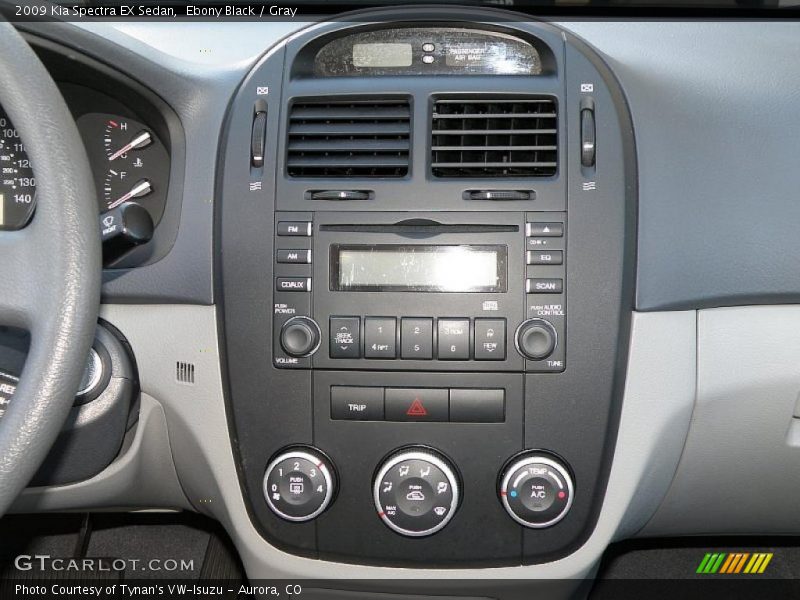 Ebony Black / Gray 2009 Kia Spectra EX Sedan