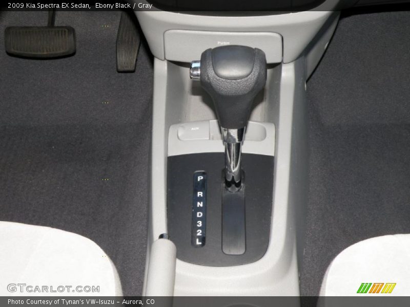 Ebony Black / Gray 2009 Kia Spectra EX Sedan