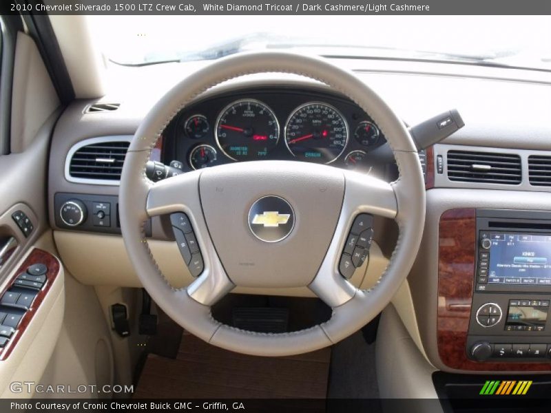 White Diamond Tricoat / Dark Cashmere/Light Cashmere 2010 Chevrolet Silverado 1500 LTZ Crew Cab
