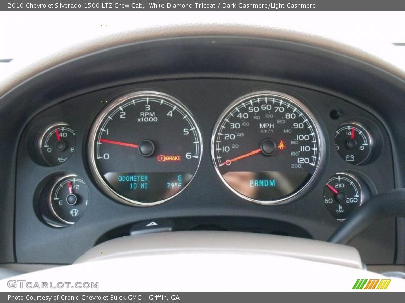White Diamond Tricoat / Dark Cashmere/Light Cashmere 2010 Chevrolet Silverado 1500 LTZ Crew Cab