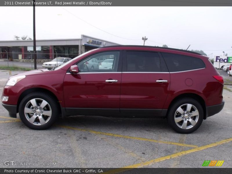 Red Jewel Metallic / Ebony/Ebony 2011 Chevrolet Traverse LT