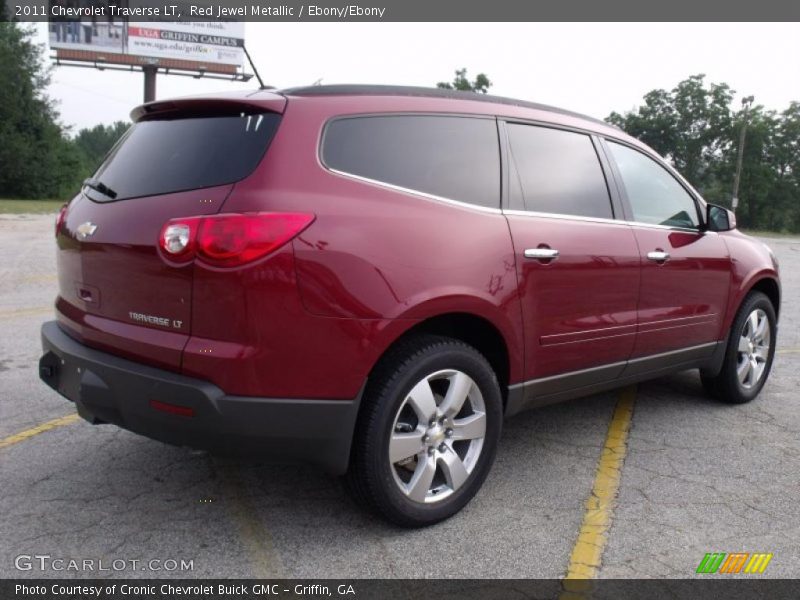 Red Jewel Metallic / Ebony/Ebony 2011 Chevrolet Traverse LT