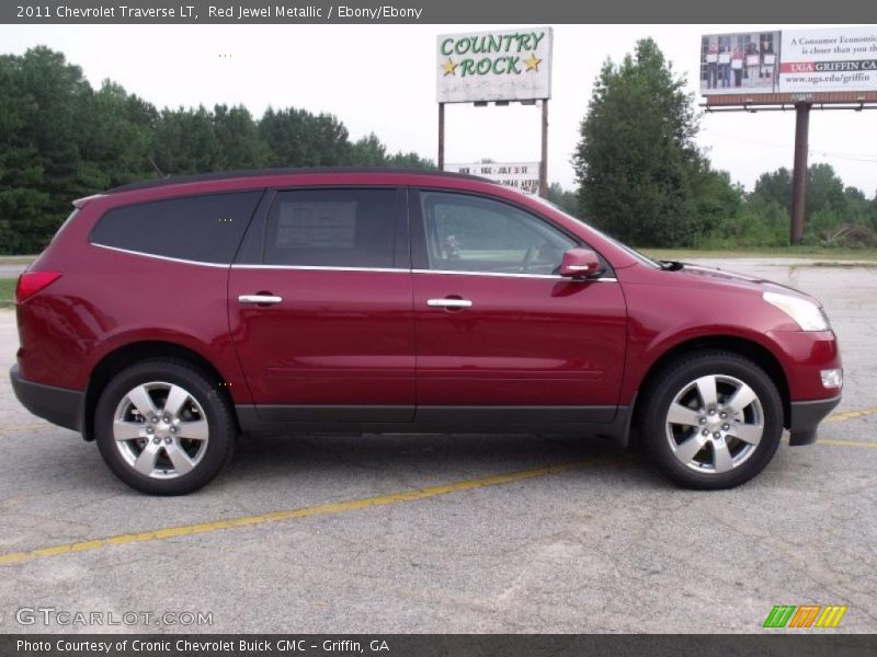 Red Jewel Metallic / Ebony/Ebony 2011 Chevrolet Traverse LT